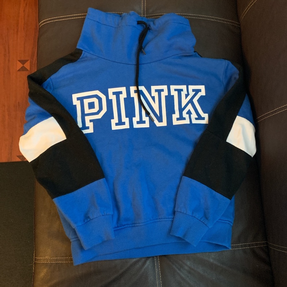 Victorias Secret Pink mock neck sweatshirt size xs royal blue
